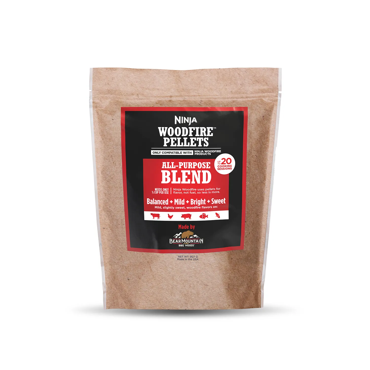 Ninja Woodfire Grill All-Purpose Blend Pellets 900g