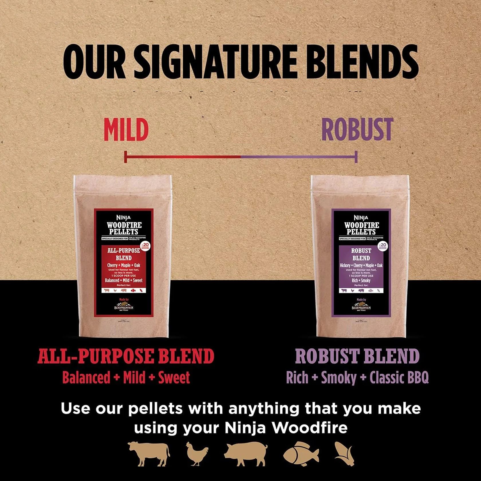 Ninja Woodfire Grill Robust Blend Pellets 900g 3 Ninja Woodfire Grill Robust Blend Pellets 900g